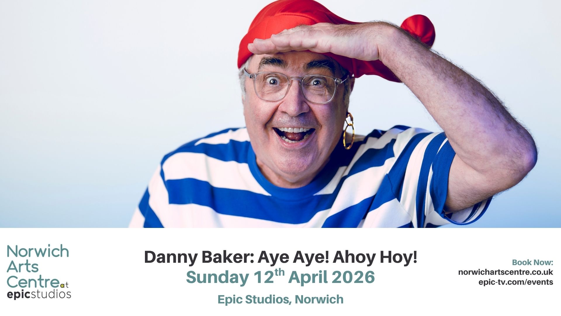 a man wearing a red hat