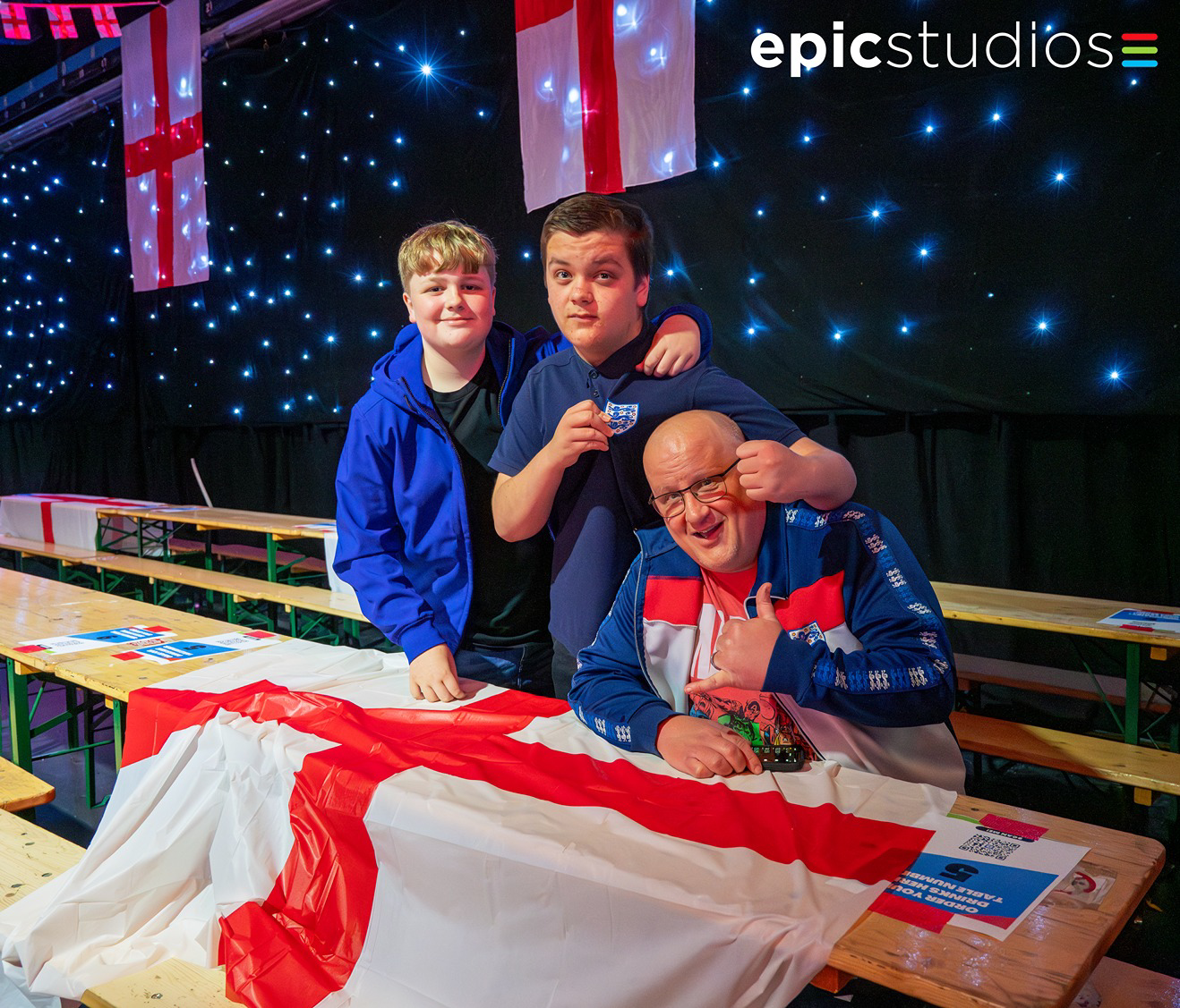 a group of people posing for the camera