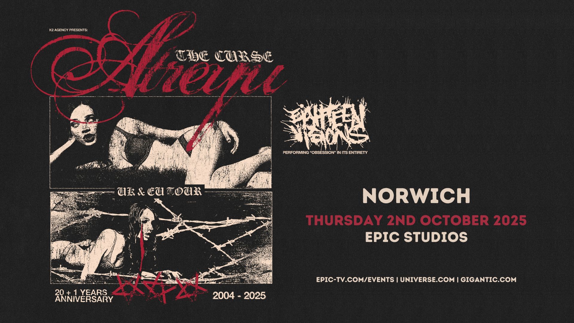 a poster with a person in a hat and a sword