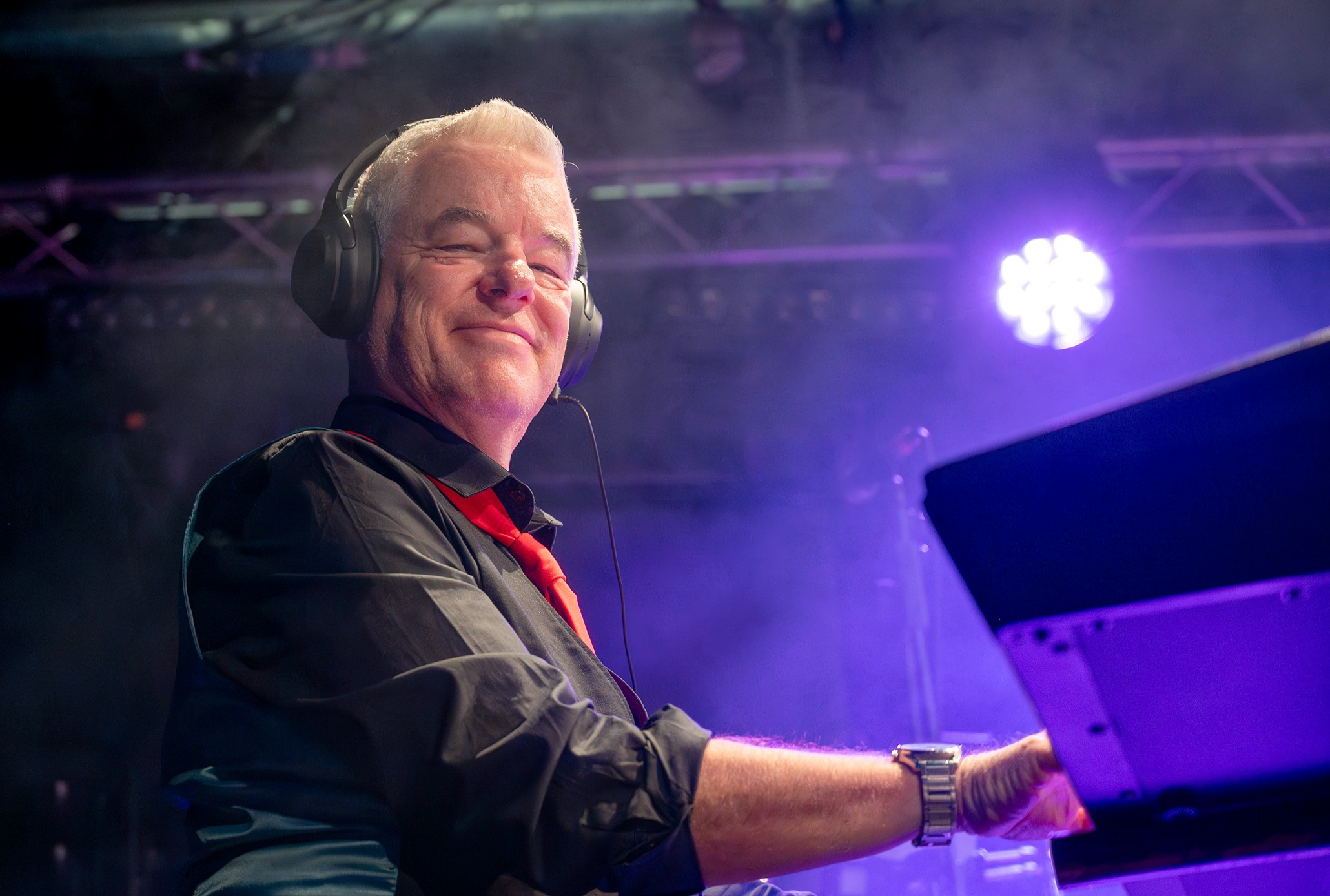 a man wearing headphones