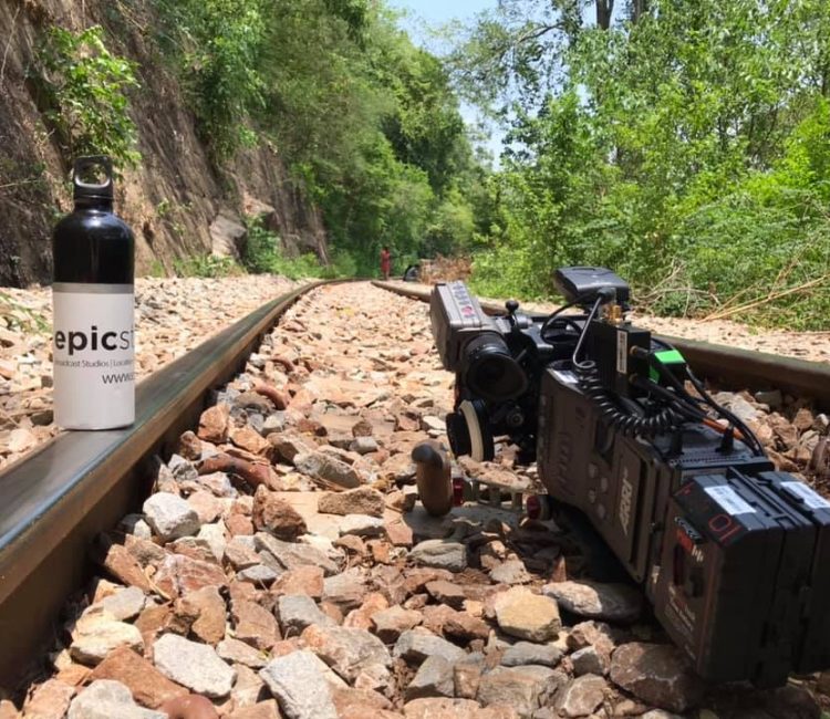 a train on a train track