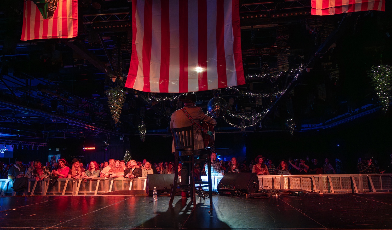 a man and woman on stage