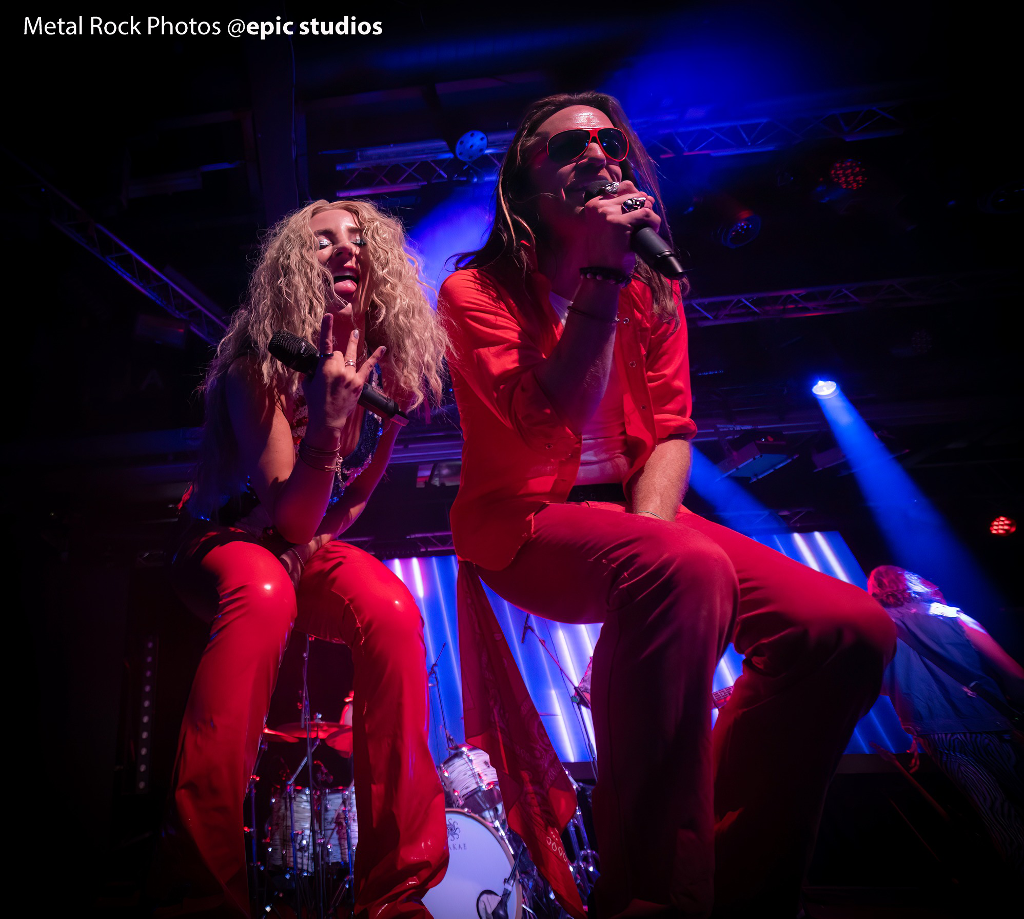 a man and a woman on a stage